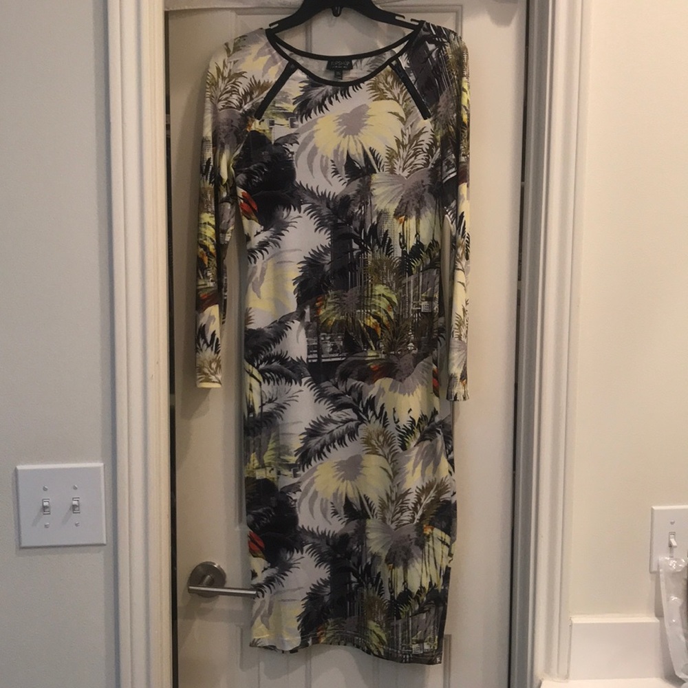 Topshop Miami Print Bodycon Dress